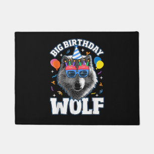 Big Birthday Wolf for Wolves Doormat