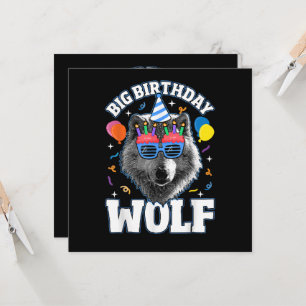 Big Birthday Wolf for Wolves Invitation