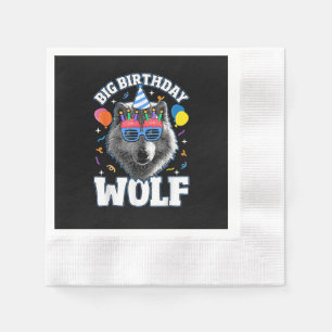 Big Birthday Wolf for Wolves Napkin