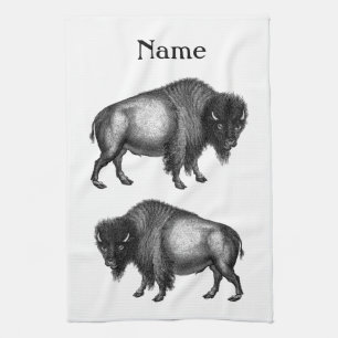 Big Bison Buffalo Thunder_Cove Kitchen Towel