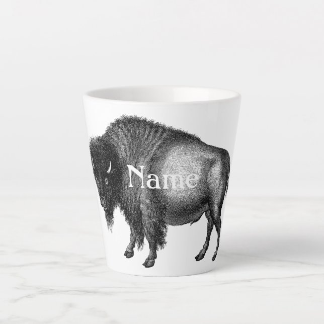 Big Bison Buffalo Thunder_Cove Latte Mug (Front)