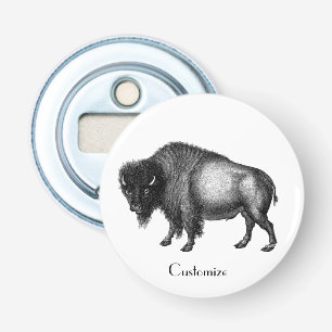 Big Bison Buffalo Thunder_Cove Silver Plated Nec Bottle Opener