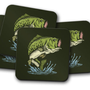 Big Bite Bass Dessous de verre   Grand Dessous de 