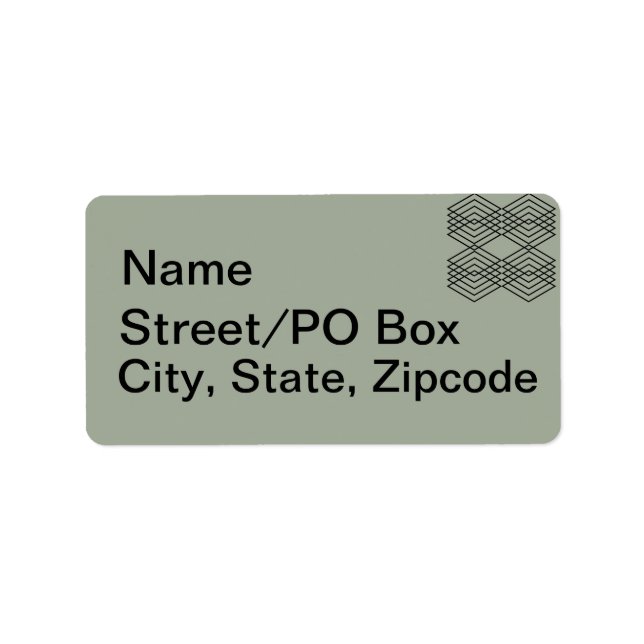 Big Black and White Diamonds Horizontal XL Label (Front)