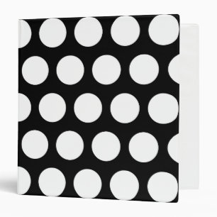 Big Black and White Polka Dots Binder