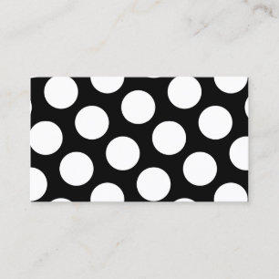 Big Black and White Polka Dots Business Card