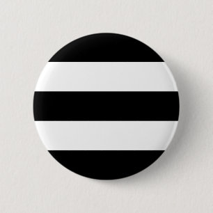 Big Black and White Stripes 2 Inch Round Button