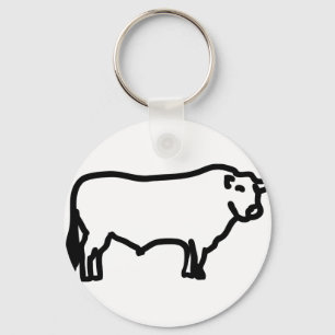 big black angus keychain