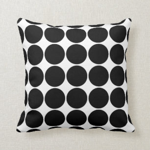 Big Black Dots Throw Pillow