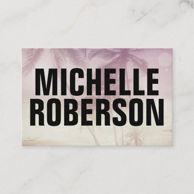 Big black font business card (Front)