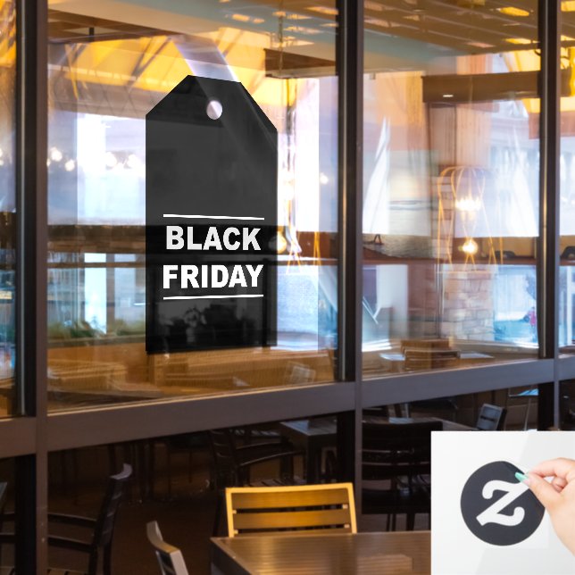 Big BLACK FRIDAY SALE tag Window Cling (Restaurant Window)