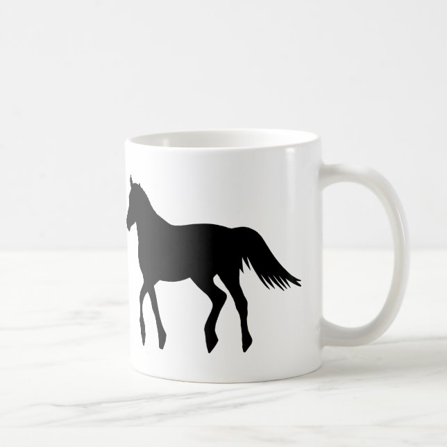 Big Black Horse Coffee Mug (Right)