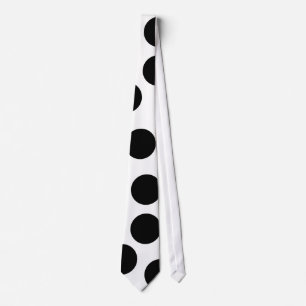 Big Black Polka Dots on Customizable Background Tie
