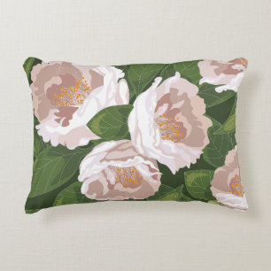 Big Bloom Camellia Charm Accent Pillow