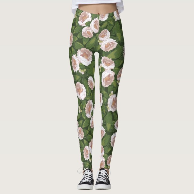 Big Bloom Camellia Charm Leggings (Front)