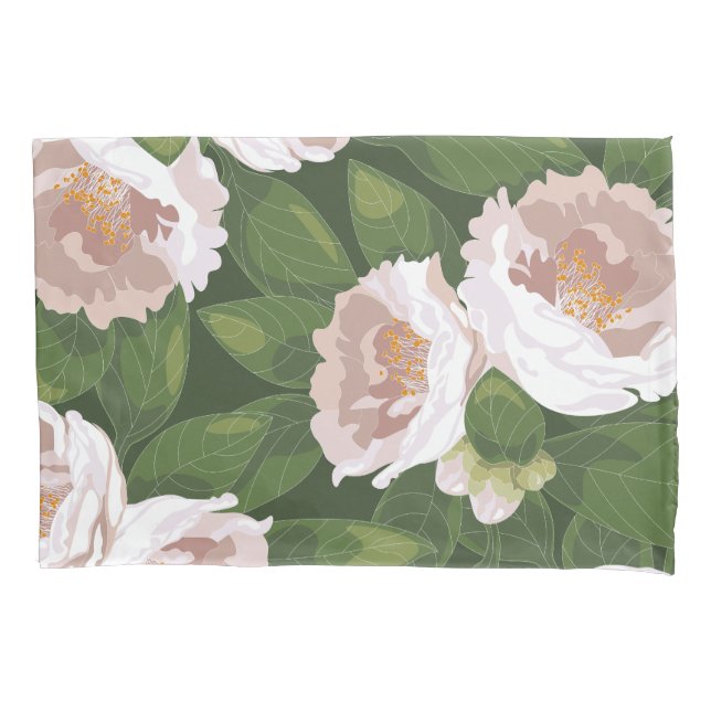 Big Bloom Camellia Charm Pillowcase (Front)