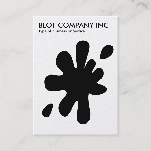 Big Blot - Black on White (Platinum Card) Business Card (Front)