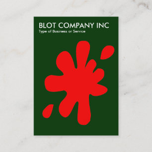 Big Blot - Red on Dark Green 003300 Business Card