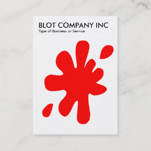 Big Blot - Red on White Business Card