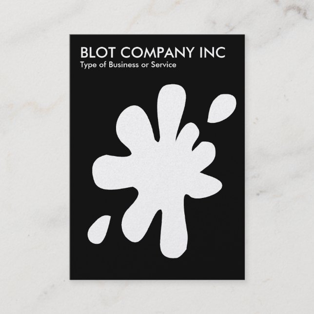 Big Blot - White on Black (Platinum Card) Business Card (Front)