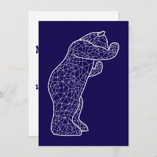 big blue bear invitation (Front/Back)