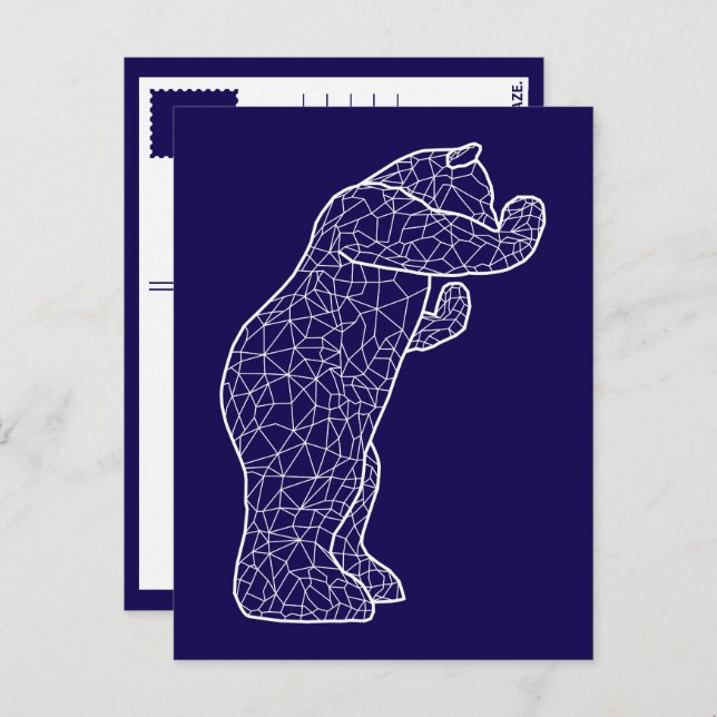 big blue bear postcard (Front/Back)