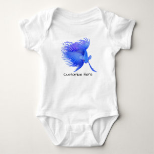 Big Blue Betta Fish Customizable One Pc Baby Bodysuit