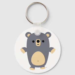 Big Blue Cartoon Bear  keychain