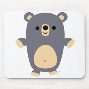 Big Blue Cartoon Bear mousepad