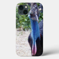Big Blue Cassowary Bird, iPhone 13 Case 