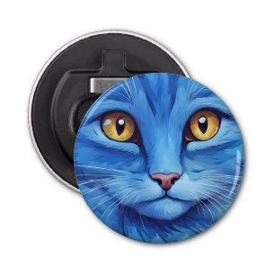 Big Blue Cat Bottle Opener