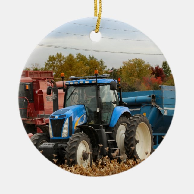 Big Blue Ceramic Ornament (Front)