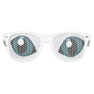 BIG BLUE EYES CAT.  EXTRATERRESTRIAL ALIEN CAT KIDS SUNGLASSES
