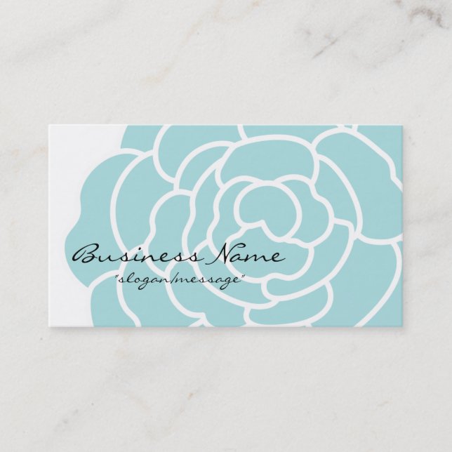 Big Blue Flower Business Card (Front)