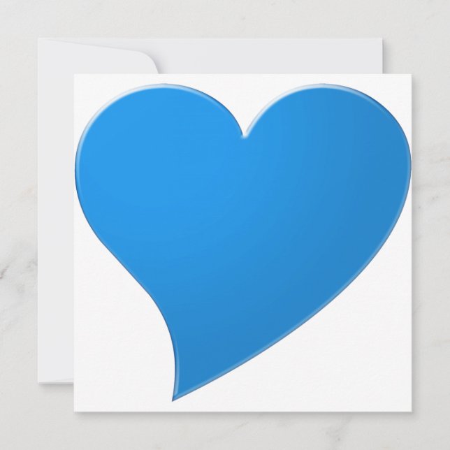 Big blue Heart, Love, carte de la Saint Valentin b (Devant)