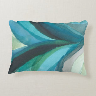 Big Blue Leaf I Accent Pillow
