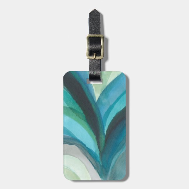Big Blue Leaf I Luggage Tag (Front Vertical)