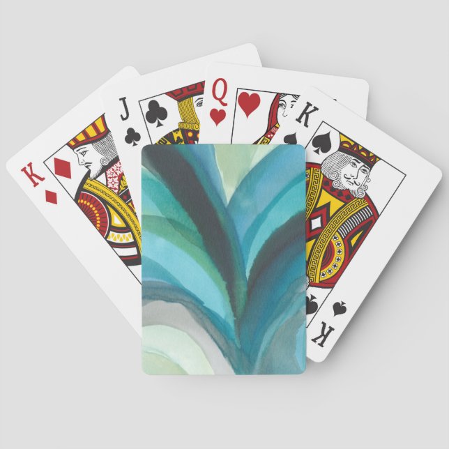 Big Blue Leaf I Playing Cards (Back)