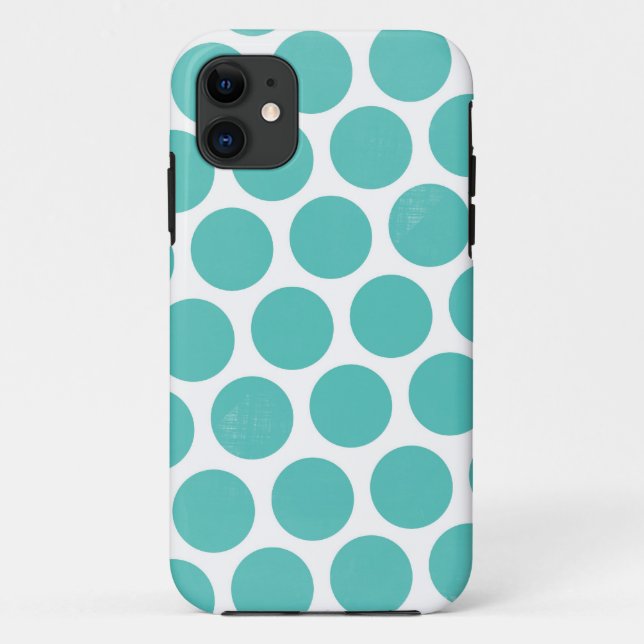 Big Blue Polka Dot Case-Mate iPhone Case (Back)