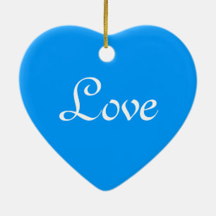 Big blue polka dots Christmas holiday love Ceramic Ornament