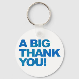 Big Blue Thank You Keychain