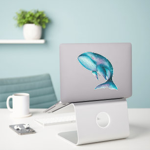 Big Blue Whale Watercolor