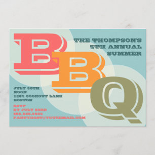 Big Bold BBQ Invitation