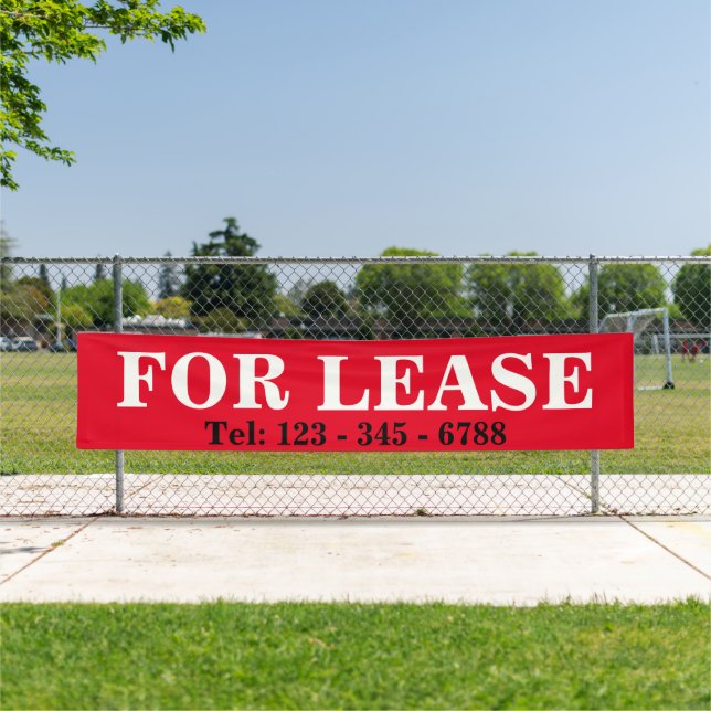 BIG BOLD FOR LEASE SIGNAGE BANNER Real Estate Sign (Insitu)