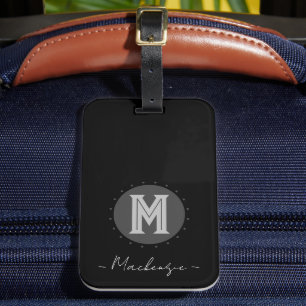 Big Bold Line Monogram Luggage Tag