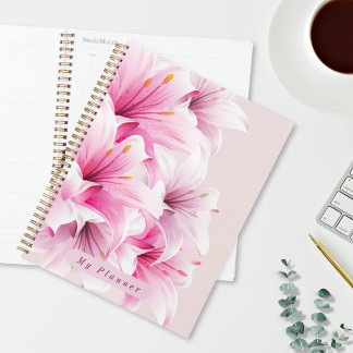 Big Bold Pink Iris Planner