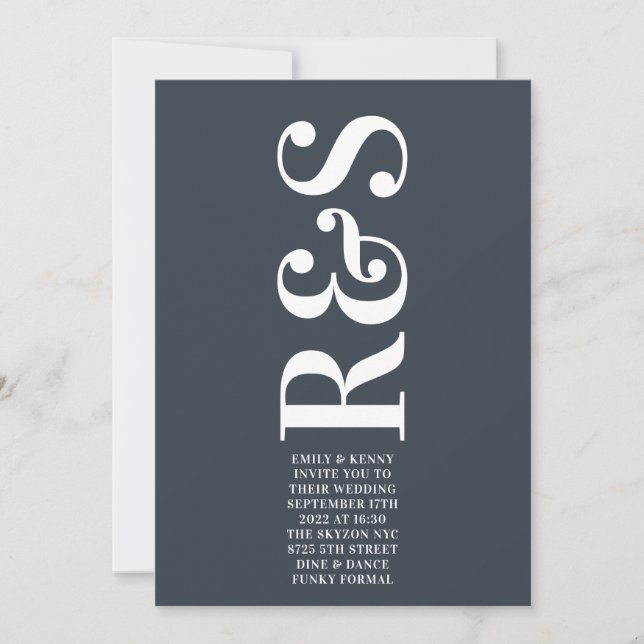 Big Bold Simple Wedding Invitation (Front)
