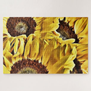 Big Bold Sunflowers Jigsaw Puzzle