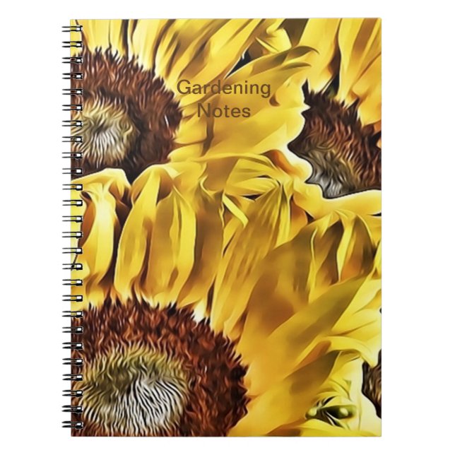 Big Bold Sunflowers Notebook (Front)
