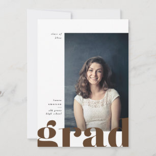 Big Bold Type Graduation Announcement